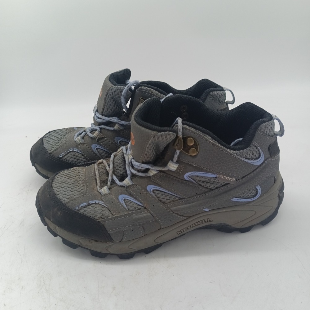 Merrell Moab 2 Waterproof Hiking Boots Grey Blue MK162260 Womens Size 5W s13